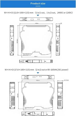 2 في 2 OR 18-30VDC Power 4-20MA PT1000 مقاومة الساخنة محول جهاز إرسال درجة حرارة مستشعر مستشعر RTD (CU50-50-150C) in Kuwait