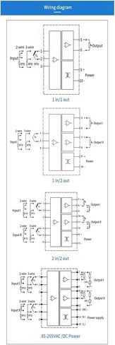 1 in 2 Out Signal Converter Signal Isolator Pt100 Pt1000 Temperature Sensor(Out 4-20mA) in Saudi Arabia