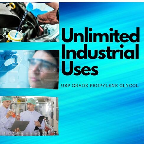 البروبيلين جليكول - درجة USP - درجة الغذاء والمستحضرات الصيدلانية المعتمدة - 5 جالون - مكونة من السكان ، سائل آلة الضباب ، المحاليل المرطب وحلول التجمد - 100 ٪ خالية من الكحول ... in Kuwait