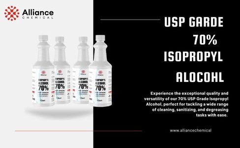 Isopropyl Alcohol (IPA) 70% - USP Medical Grade - Bulk 4 Gallons x 36 Cases - Rubbing Alcohol Solution - Alliance Chemical in Kuwait