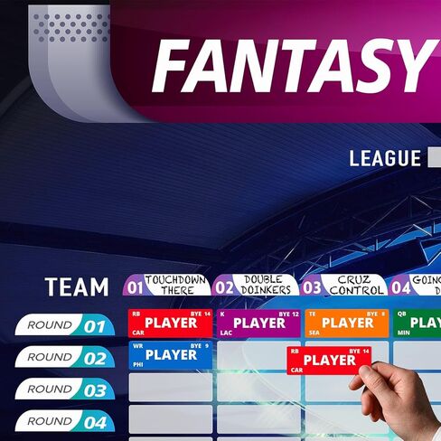 طقم لوحات كرة القدم الخيالي - 2025 ، 6 أقدام × 4 أقدام ، كبيرة ، 14 فريق 20 جولة ، 500+ ملصقات الملصقات ، الفينيل ، XL in Kuwait