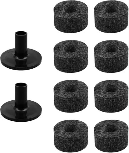 Generic 10x Cymbal Accessory Cymbals Stand Felt Pads Lightweight Drum Cymbal Stand Sleeves for Concert Musician Show Live Practice, Black in Kuwait