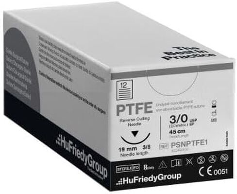 Hu-Friedy Psnptfe1 Perma Sharp Suture 3-0 Ptfe White 18 "C-6 RC 12/Box عادي in Saudi Arabia