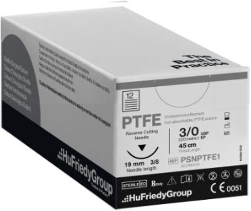 Hu-Friedy Psnptfe1 Perma Sharp Suture 3-0 Ptfe White 18 "C-6 RC 12/Box عادي in Saudi Arabia