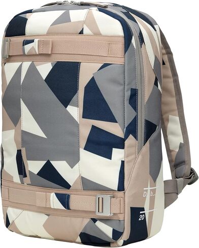 DB Journey Skatboarding Daypack - حقيبة ظهر للزلابية مع مقصورة كمبيوتر محمول ، وأشرطة لوحات ، وجيب زجاجة ماء ، وبناء القفص الصدري ، 20 لتر - أسود خارج in Kuwait