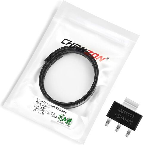Chanzon AMS1117-1.5 SOT-223 1.5V LDO Low Dropout Voltage Regulator, SMD Three Terminal Linear Regulator (Pack of 50pcs) in Saudi Arabia