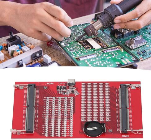 ZJchao DDR5 RAM Memory Slot Tester Card DDR4/DDR5 Memory Test Tool with LED Lights for PC Motherboard RAM Maintenance in Saudi Arabia