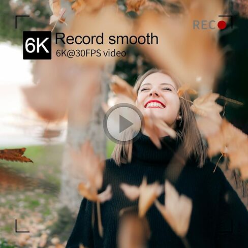 كاميرا رقمية 4K 56 ميجابكسل للتصوير الفوتوغرافي Nikicam vlogging Camera لـ YouTube مع شاشة Flip 180 درجة ، واي فاي ، تكبير رقمي 16x ، عدسة 52 مم ، بطاريتين ، بطاقة Micro SD 32 جيجابايت (أسود) in Kuwait