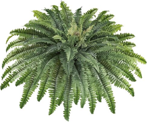 45" Fake Ferns Artificial Plants Large, 63 Fronds Artificial Ferns for Outdoors and Indoors, Faux Fern Greenery Suitable for Planter Hanging Garden Porch Office Decor in Saudi Arabia