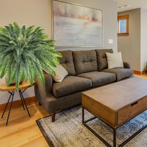 45" Fake Ferns Artificial Plants Large, 63 Fronds Artificial Ferns for Outdoors and Indoors, Faux Fern Greenery Suitable for Planter Hanging Garden Porch Office Decor in Saudi Arabia