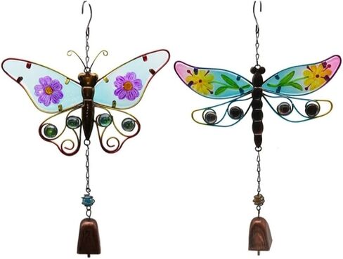 Indoor Wind Chimes Pendant Bell Tube Wind Chimes Indoor Outdoor Garden Decor Memorial Wind Chimes Outdoor Gift with Bell Wind Chime(Dragonfly) in Saudi Arabia