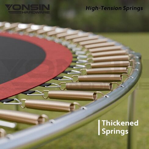 Trampoline Springs Heavy Duty with Swivel & Straight Hooks, Stainless Steel Trampoline Accessories Ideal Spring Replacement, Includes T-Hook Tool in Saudi Arabia