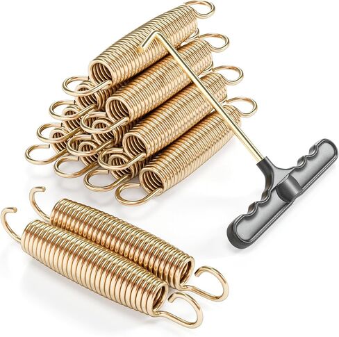 Trampoline Springs Heavy Duty with Swivel & Straight Hooks, Stainless Steel Trampoline Accessories Ideal Spring Replacement, Includes T-Hook Tool in Kuwait