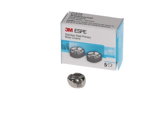 3M ESPE EUL5 Nichro Stainless Steel 2nd Primary Molar Crowns #5 Upper Left 5/Pk in Kuwait