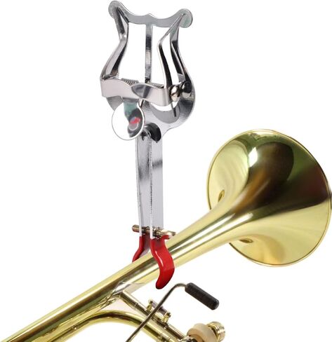 Trombone Lyre Clip Trumpet Trombone Sheet Music Clip Lyre Sheet Clip Music Clamp-On Holder for Musicians in Kuwait