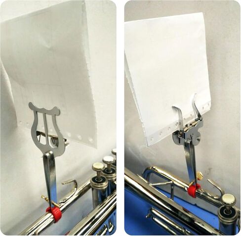 Trombone Lyre Clip Trumpet Trombone Sheet Music Clip Lyre Sheet Clip Music Clamp-On Holder for Musicians in Kuwait