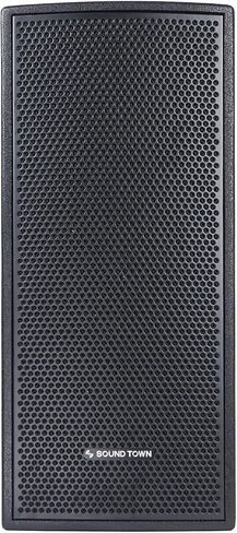 Sound Town Carme Series مزدوج 8 بوصات من مكبرات الصوت المهنية السلبية ، الأسود مع سائق الضغط ، خشب البتولا ، شريحة U للتركيب ، الصوت المباشر ، الكاريوكي ، البار ، الكنيسة (Carme-U208b) in Kuwait