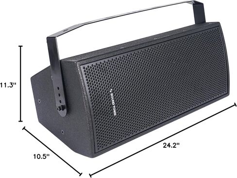 Sound Town Carme Series مزدوج 8 بوصات من مكبرات الصوت المهنية السلبية ، الأسود مع سائق الضغط ، خشب البتولا ، شريحة U للتركيب ، الصوت المباشر ، الكاريوكي ، البار ، الكنيسة (Carme-U208b) in Kuwait