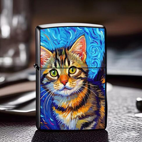 Stylish Lighter case, Metal Lighter Shell, ZP Insert Compatible, Artistic Iron Design, Steampunk Gift for Men, Durable Scratch-Resistant Cover, Quick-Change Replacement, Heavy-Duty Iron (C) in Saudi Arabia
