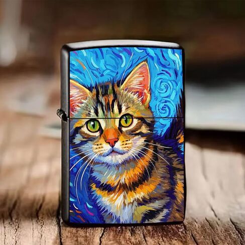 Stylish Lighter case, Metal Lighter Shell, ZP Insert Compatible, Artistic Iron Design, Steampunk Gift for Men, Durable Scratch-Resistant Cover, Quick-Change Replacement, Heavy-Duty Iron (C) in Saudi Arabia