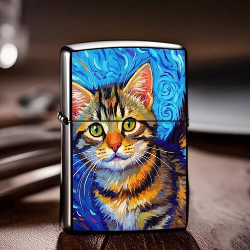 Stylish Lighter case, Metal Lighter Shell, ZP Insert Compatible, Artistic Iron Design, Steampunk Gift for Men, Durable Scratch-Resistant Cover, Quick-Change Replacement, Heavy-Duty Iron (C) in Saudi Arabia