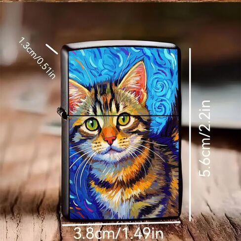Stylish Lighter case, Metal Lighter Shell, ZP Insert Compatible, Artistic Iron Design, Steampunk Gift for Men, Durable Scratch-Resistant Cover, Quick-Change Replacement, Heavy-Duty Iron (C) in Saudi Arabia
