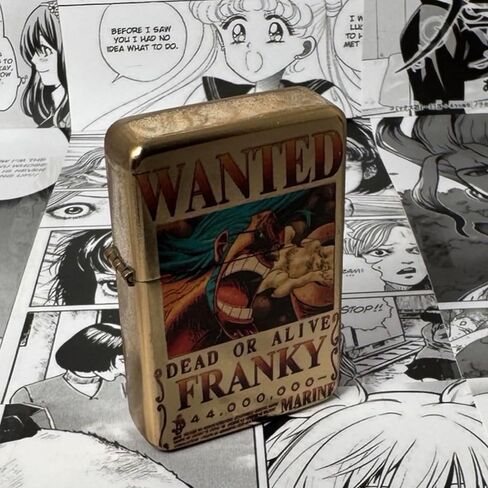 Wanted Poster Pirate Anime Collectible Flip Lighter (Aluminum Silver, Sanji Derp) in Saudi Arabia