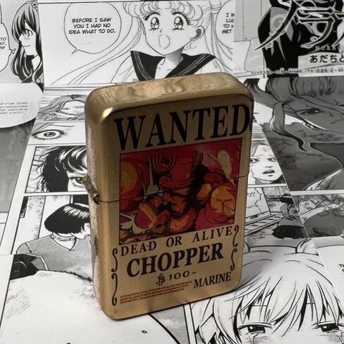 Wanted Poster Pirate Anime Collectible Flip Lighter (Aluminum Silver, Sanji Derp) in Saudi Arabia