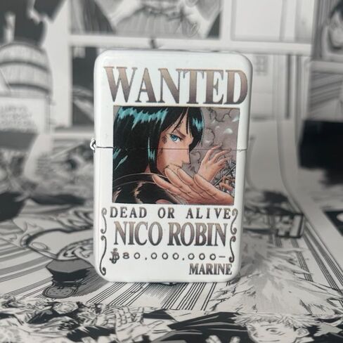 Wanted Poster Pirate Anime Collectible Flip Lighter (Aluminum Silver, Sanji Derp) in Saudi Arabia