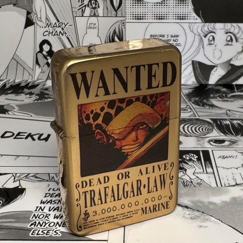 Wanted Poster Pirate Anime Collectible Flip Lighter (Aluminum Silver, Sanji Derp) in Saudi Arabia