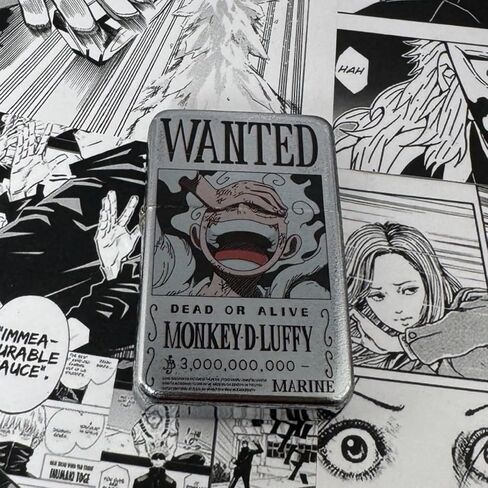 Wanted Poster Pirate Anime Collectible Flip Lighter (Aluminum Silver, Sanji Derp) in Saudi Arabia