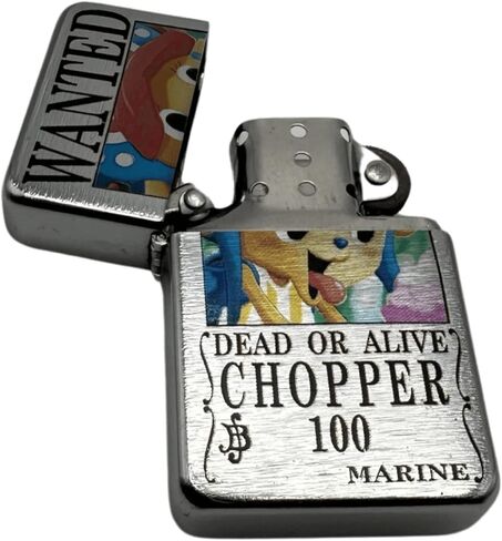 Wanted Poster Pirate Anime Collectible Flip Lighter (Aluminum Silver, Sanji Derp) in Saudi Arabia