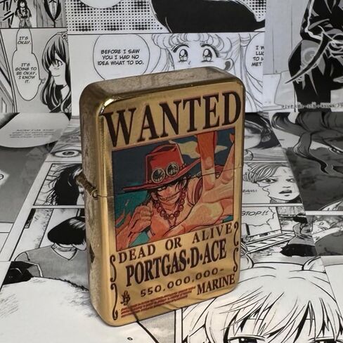 Wanted Poster Pirate Anime Collectible Flip Lighter (Aluminum Silver, Sanji Derp) in Saudi Arabia