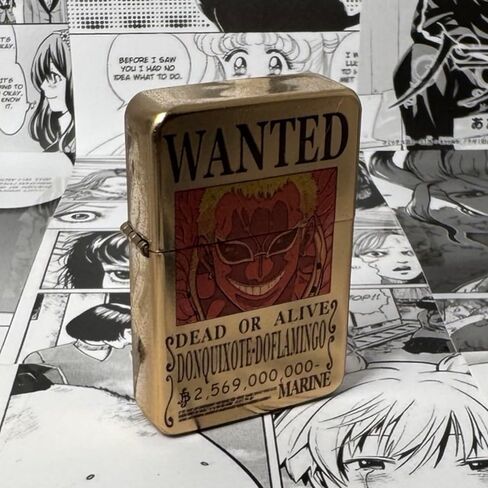 Wanted Poster Pirate Anime Collectible Flip Lighter (Aluminum Silver, Sanji Derp) in Saudi Arabia