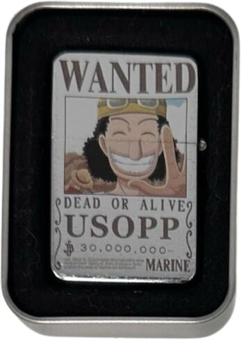 Wanted Poster Pirate Anime Collectible Flip Lighter (Aluminum Silver, Sanji Derp) in Saudi Arabia