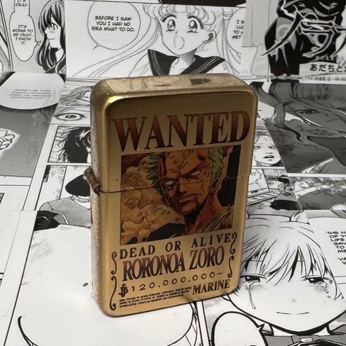 Wanted Poster Pirate Anime Collectible Flip Lighter (Aluminum Silver, Sanji Derp) in Saudi Arabia