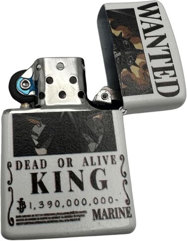 Wanted Poster Pirate Anime Collectible Flip Lighter (Aluminum Silver, Sanji Derp) in Saudi Arabia