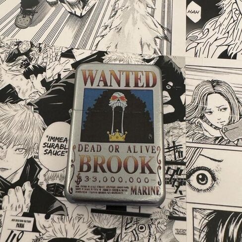 Wanted Poster Pirate Anime Collectible Flip Lighter (Aluminum Silver, Sanji Derp) in Saudi Arabia