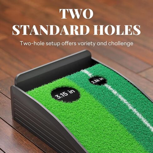 Golf Putting Green Indoor Putting Mat Golf Practice Green for Indoor Training Matt Set with Auto Ball Return, Men's Gifts Accessories for Golfers, Home Office Backyard Use, with 3 Balls in Saudi Arabia
