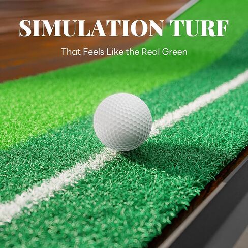 Golf Putting Green Indoor Putting Mat Golf Practice Green for Indoor Training Matt Set with Auto Ball Return, Men's Gifts Accessories for Golfers, Home Office Backyard Use, with 3 Balls in Saudi Arabia