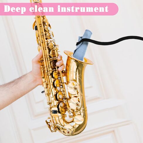 2PCS Clarinet Cleaning Cloth, Clarinet Cleaner for Inside Tube Suitable Piccolo Flute Sax Saxophone in Saudi Arabia