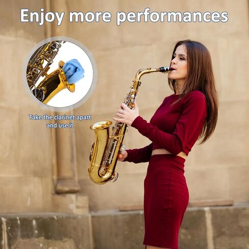 cobee 4 Pcs Clarinet Swab Clarinet Cleaning Cloth, Blue and Purple Clarinet Cleaner Flute Cleaning Cloth, Clarinet Cleaning Cloth with String for Clarinet Piccolo Flute Saxophone in Saudi Arabia