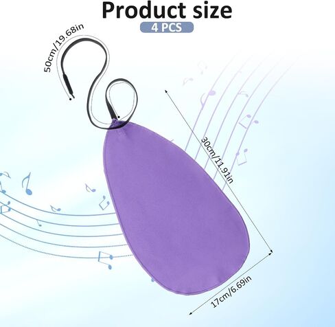 cobee 4 Pcs Clarinet Swab Clarinet Cleaning Cloth, Blue and Purple Clarinet Cleaner Flute Cleaning Cloth, Clarinet Cleaning Cloth with String for Clarinet Piccolo Flute Saxophone in Saudi Arabia