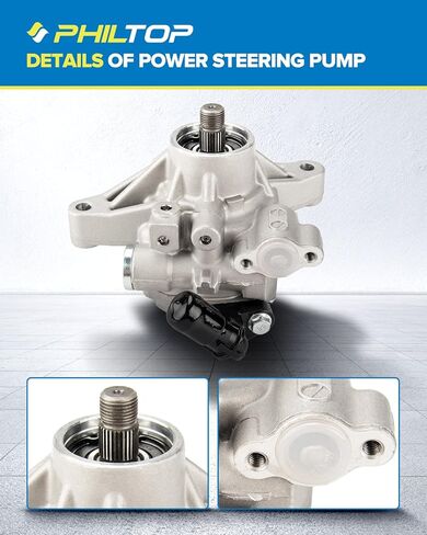 PHILTOP 20-70269 Power Steering Pump Fit For 2002-2007 Ram 1500, Power Steering Pump with Reservoir & Pulley in Saudi Arabia