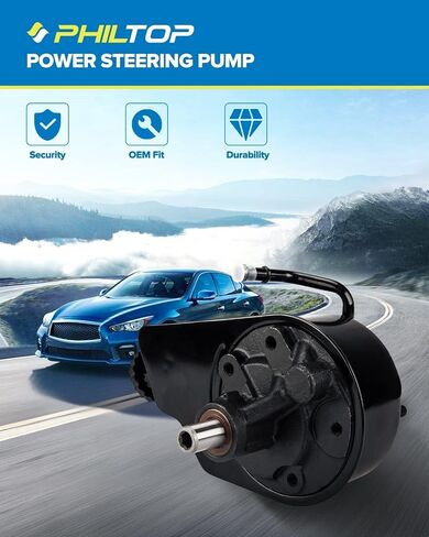 PHILTOP 20-70269 Power Steering Pump Fit For 2002-2007 Ram 1500, Power Steering Pump with Reservoir & Pulley in Kuwait