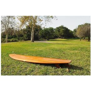 Wooden Surfboard Longboard Handmade Stylish Fins Glossy Exterior Red Cedar Epoxy Surfboard in Kuwait