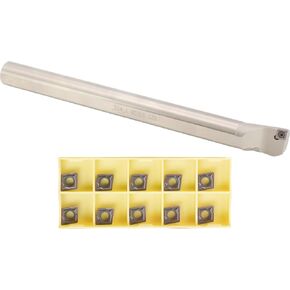 CME INSERT INSERT Poring Bar Set ، 1 "قطر شانك ، 12" طول إجمالي ، بما في ذلك 10 PCS CCMT32.51 إدراج كربيد in Kuwait