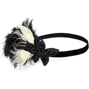 1920s Headpiece Great Gatsby Accessories Flapper Headband Wedding Headpieces for Bride Roaring 20's Art Deco Hair Clip in Saudi Arabia