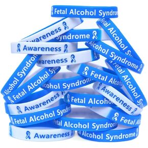 20 of Fetal Alcohol Syndrome Awareness Silicone Wristbands in Kuwait