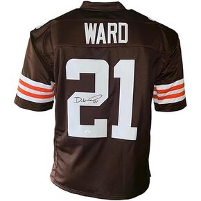 Denzel Ward Signed Custom Brown Football Jersey JSA in Saudi Arabia